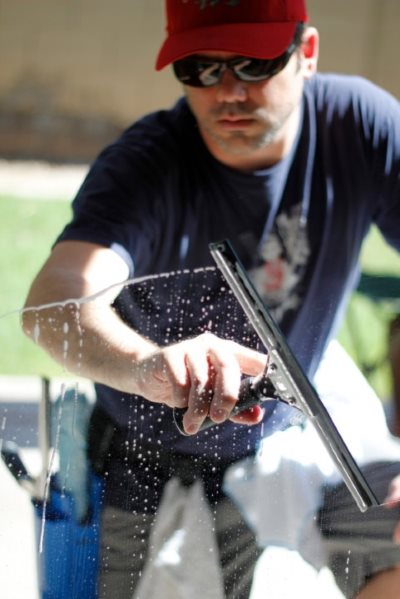 Commercial window cleaning in Bloomington by Hot Shot Commercial Services